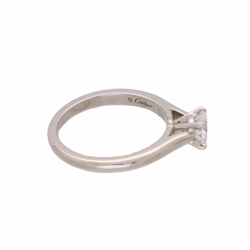 Vintage Cartier Solitaire Ring in Platinum