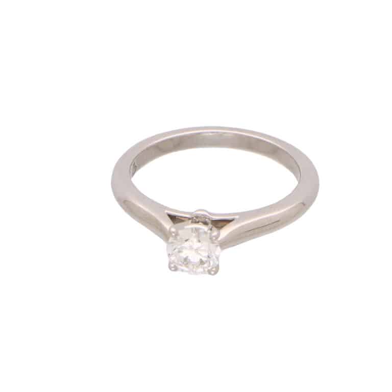 Vintage Cartier Solitaire Ring in Platinum