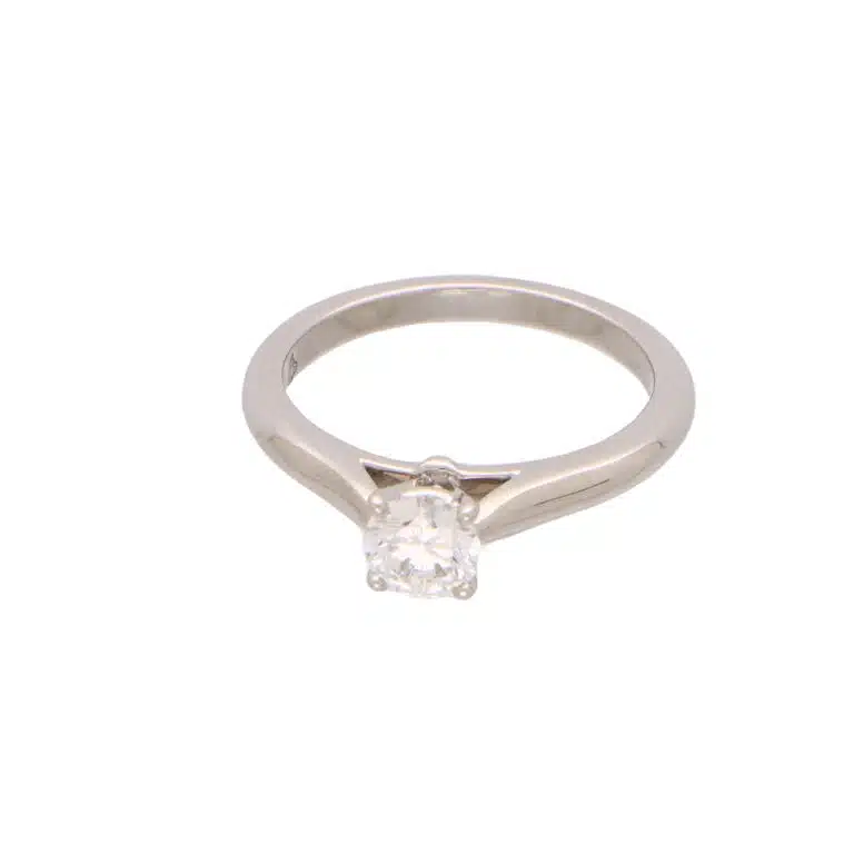 Vintage Cartier Solitaire Ring in Platinum