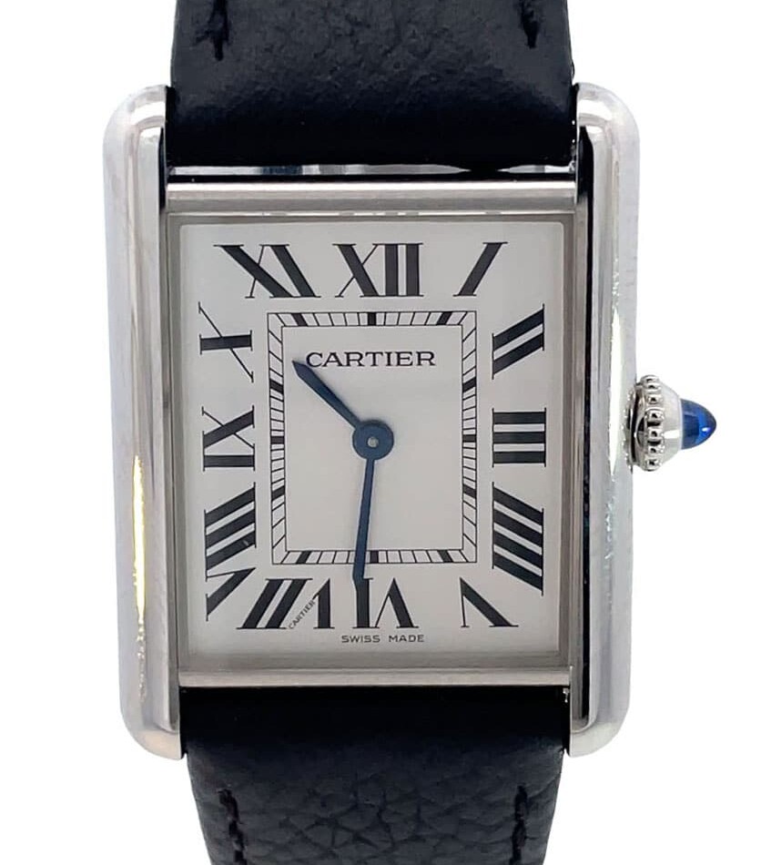 Vintage Tank Le Must  in Steel, Quartz and Cartier Strap