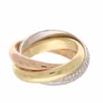 Vintage Cartier Diamond set Trinity Ring, Size 51