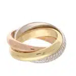 Vintage Cartier Diamond set Trinity Ring, Size 51