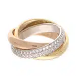 Vintage Cartier Diamond set Trinity Ring, Size 51