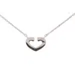 Vintage Cartier Open Double C Heart Pendant Necklace