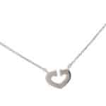 Vintage Cartier Open Double C Heart Pendant Necklace