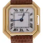 Cartier Ceinture in 18ct Yellow Gold, brown strap