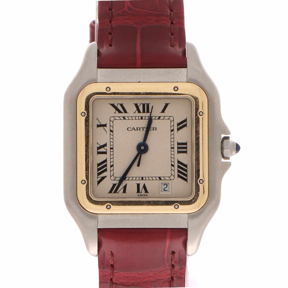 Vintage Cartier Panthere Yellow Gold & Steel, Cartier Strap