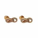 Vintage Cartier Agrafe Diamond Earrings in 18k Yellow Gold