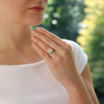 Contemporary 4.51ct Emerald Cut Diamond Ring in Gold