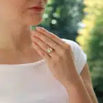 Contemporary 4.51ct Emerald Cut Diamond Ring in Gold