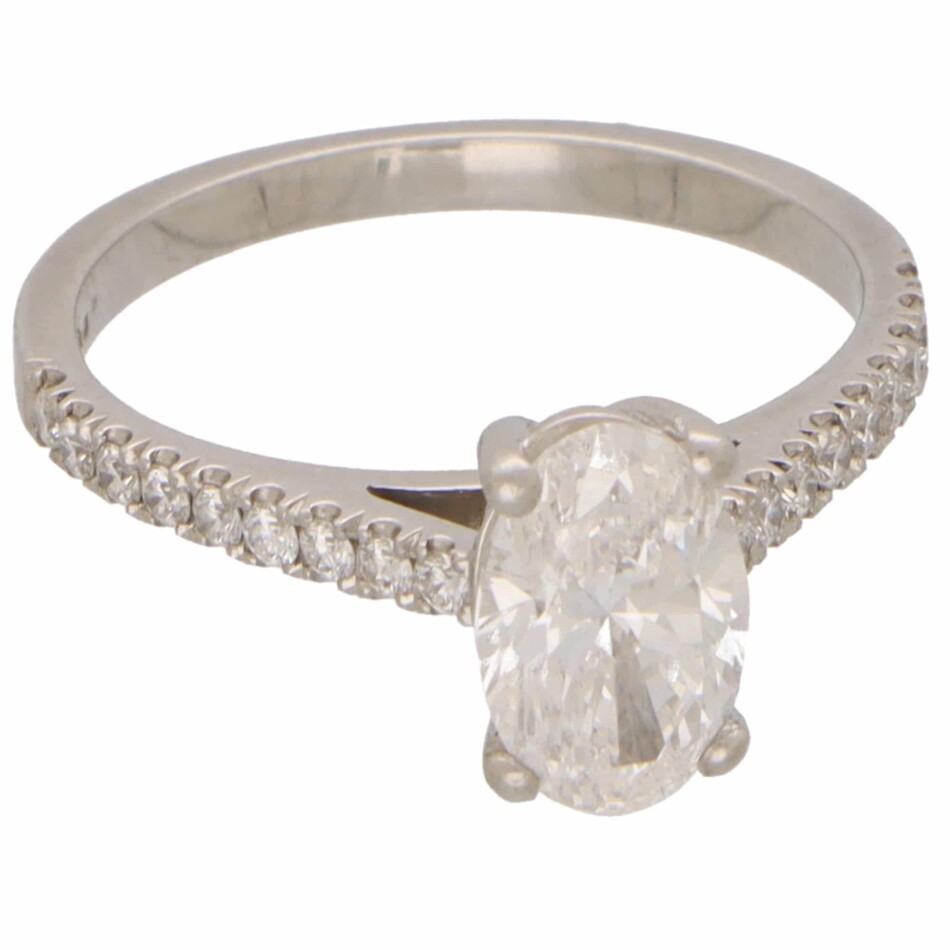 Vintage 1.22ct GIA Certified Oval Diamond Engagement Ring