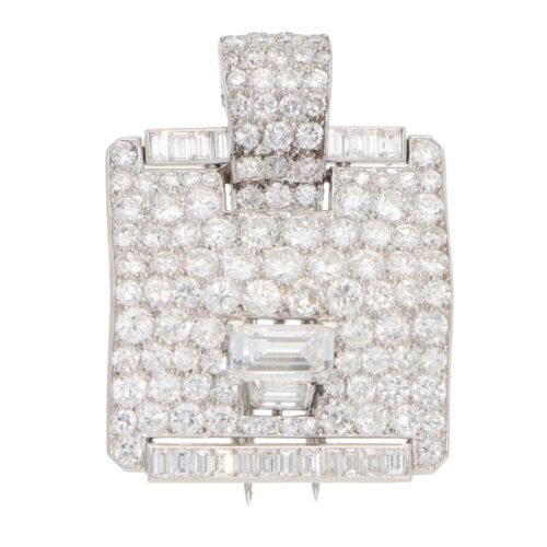 Vintage Cartier Diamond Clip Brooch