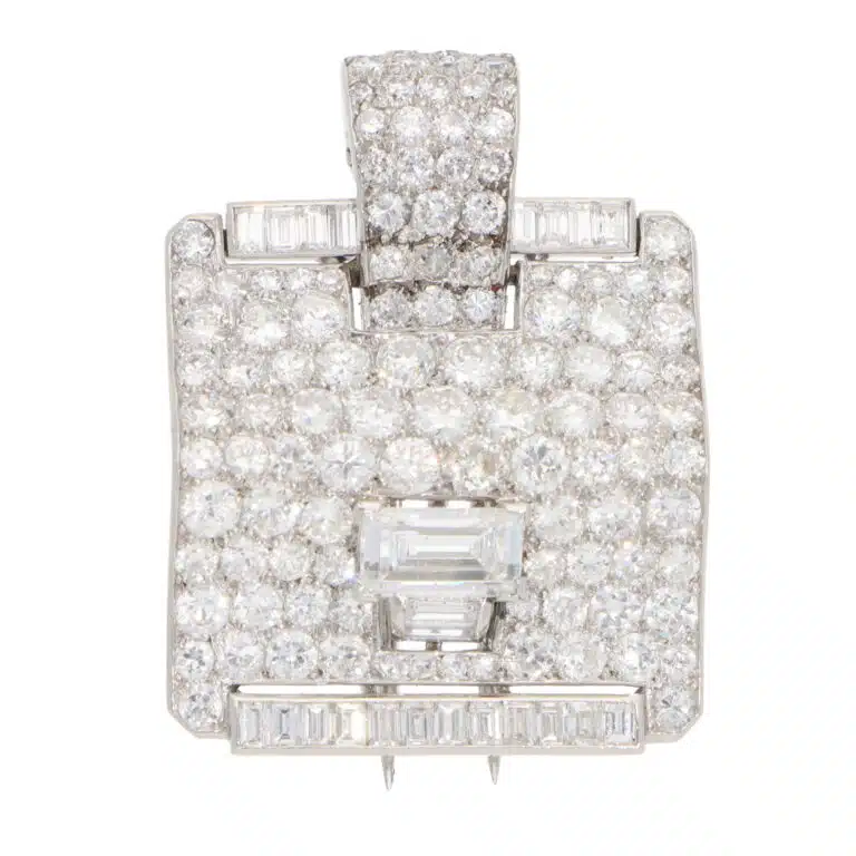 Vintage Cartier Diamond Clip Brooch