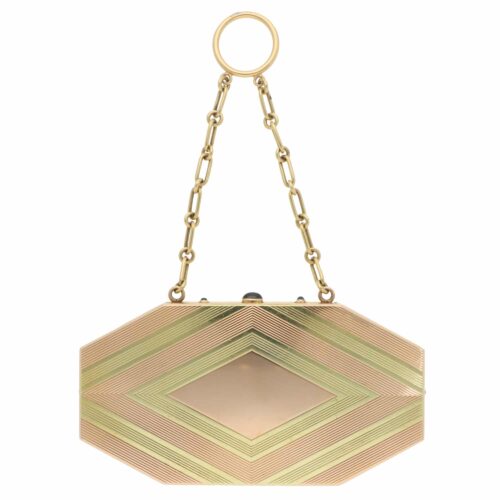 Cartier Paris c.1920's Art Deco Vanity Case In 18k Gold