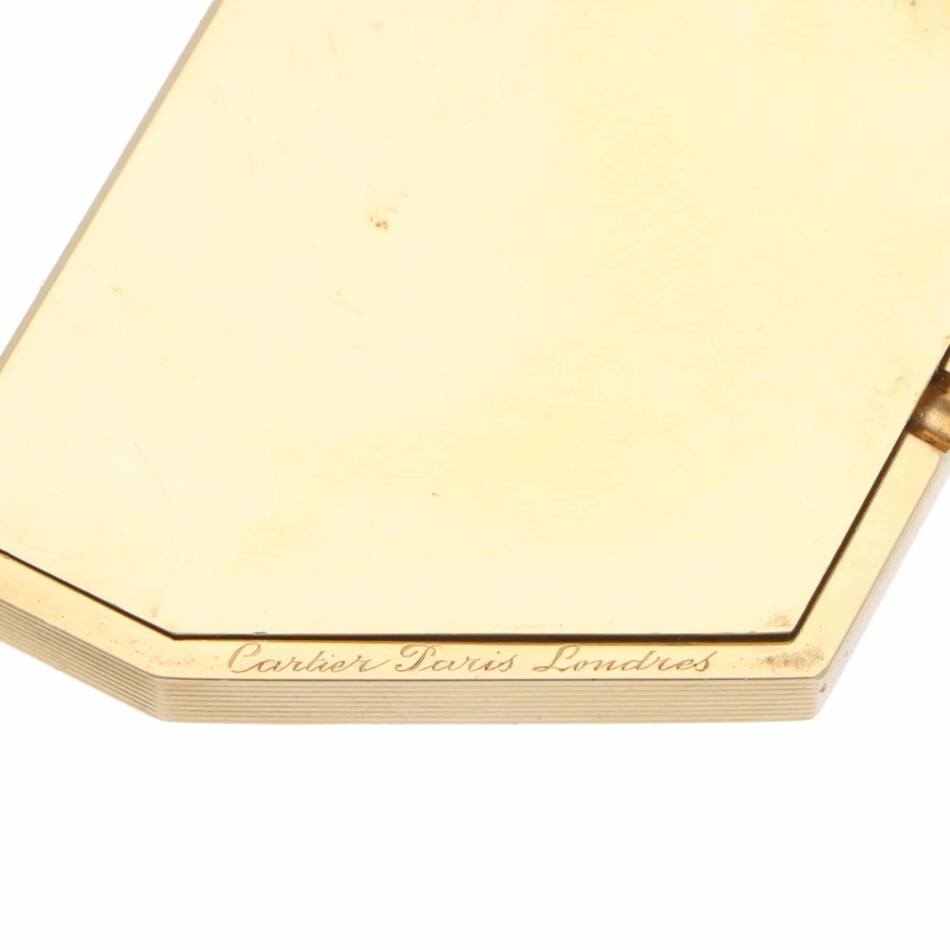 Cartier Paris c.1920's Art Deco Vanity Case In 18k Gold
