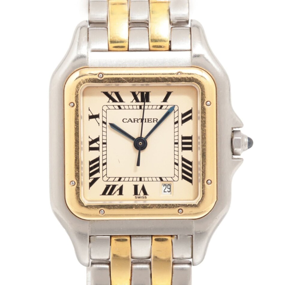 Cartier Panthere yellow gold and stainless steel wrist watch