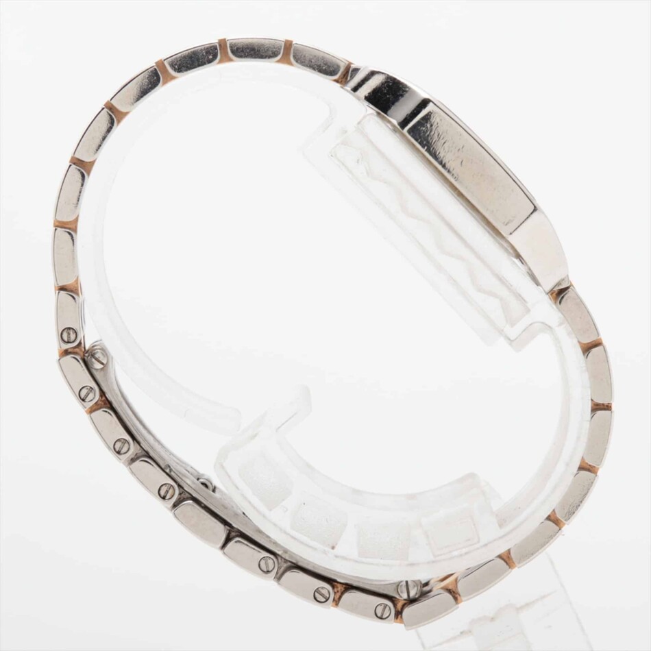 Cartier Santos Demoiselle rose gold and steel, mother of pearl