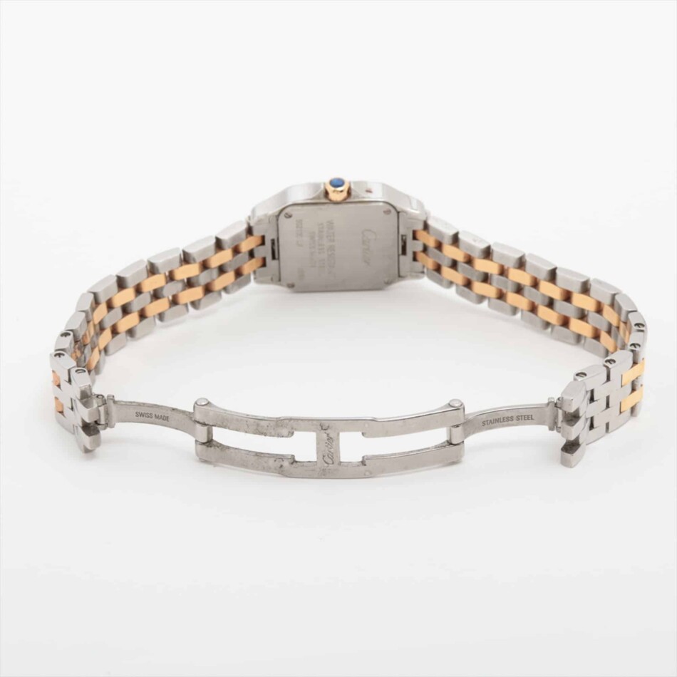 Cartier Santos Demoiselle rose gold and steel, mother of pearl