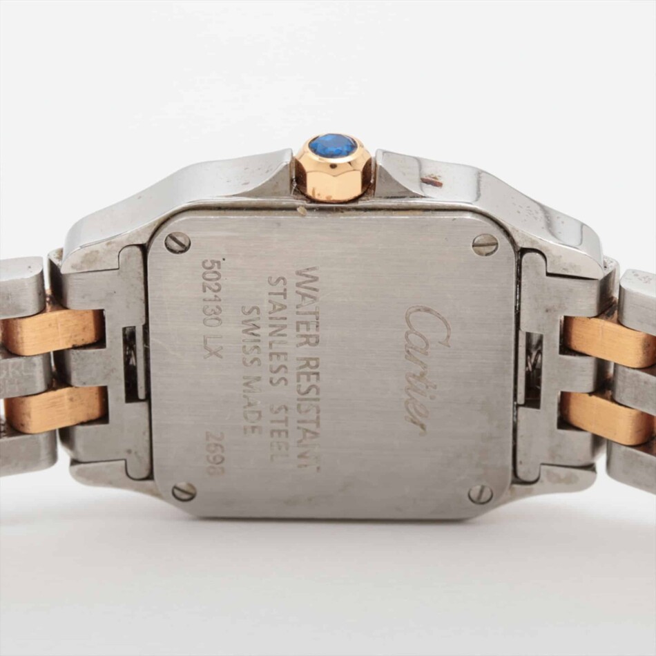 Cartier Santos Demoiselle rose gold and steel, mother of pearl