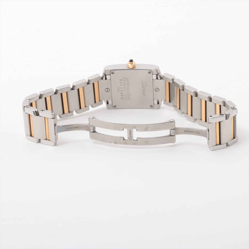 Cartier Tank Francaise rose gold and stainless quartz movement