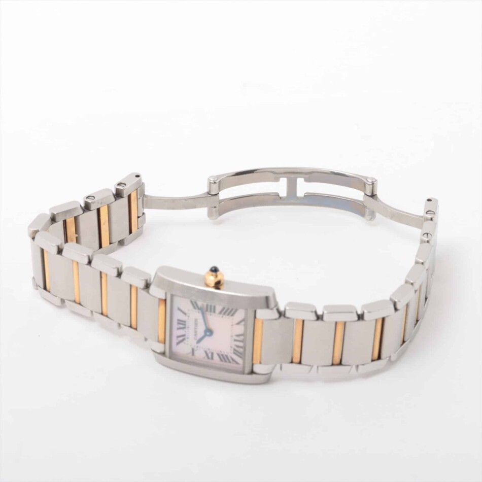 Cartier Tank Francaise rose gold and stainless quartz movement