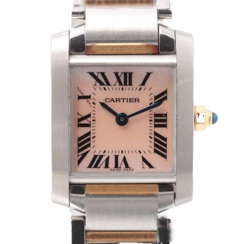 Cartier Tank Francaise rose gold and stainless quartz movement
