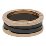 Vintage Bulgari B.Zero Black Ceramic Ring in Rose Gold
