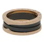 Vintage Bulgari B.Zero Black Ceramic Ring in Rose Gold
