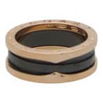Vintage Bulgari B.Zero Black Ceramic Ring in Rose Gold