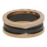 Vintage Bulgari B.Zero Black Ceramic Ring in Rose Gold