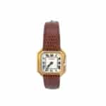 Cartier Ceinture in 18ct Yellow Gold, brown strap