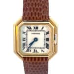 Cartier Ceinture in 18ct Yellow Gold, brown strap