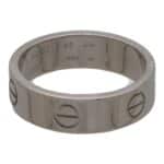 Cartier Love Ring in Platinum, Size 60