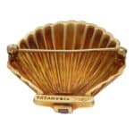 Vintage Tiffany & Co. Ruby Shell Brooch in 18k Yellow Gold
