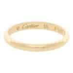 Vintage Cartier Yellow Gold Wedding Band, Size 55