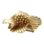 Vintage Tiffany Flower Brooch in 14k Yellow Gold