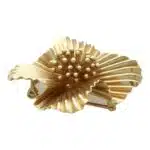 Vintage Tiffany Flower Brooch in 14k Yellow Gold