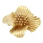 Vintage Tiffany Flower Brooch in 14k Yellow Gold