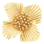 Vintage Tiffany Flower Brooch in 14k Yellow Gold