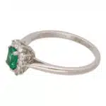 Vintage Tiffany 0.36ct Emerald and Diamond Ring in Platinum