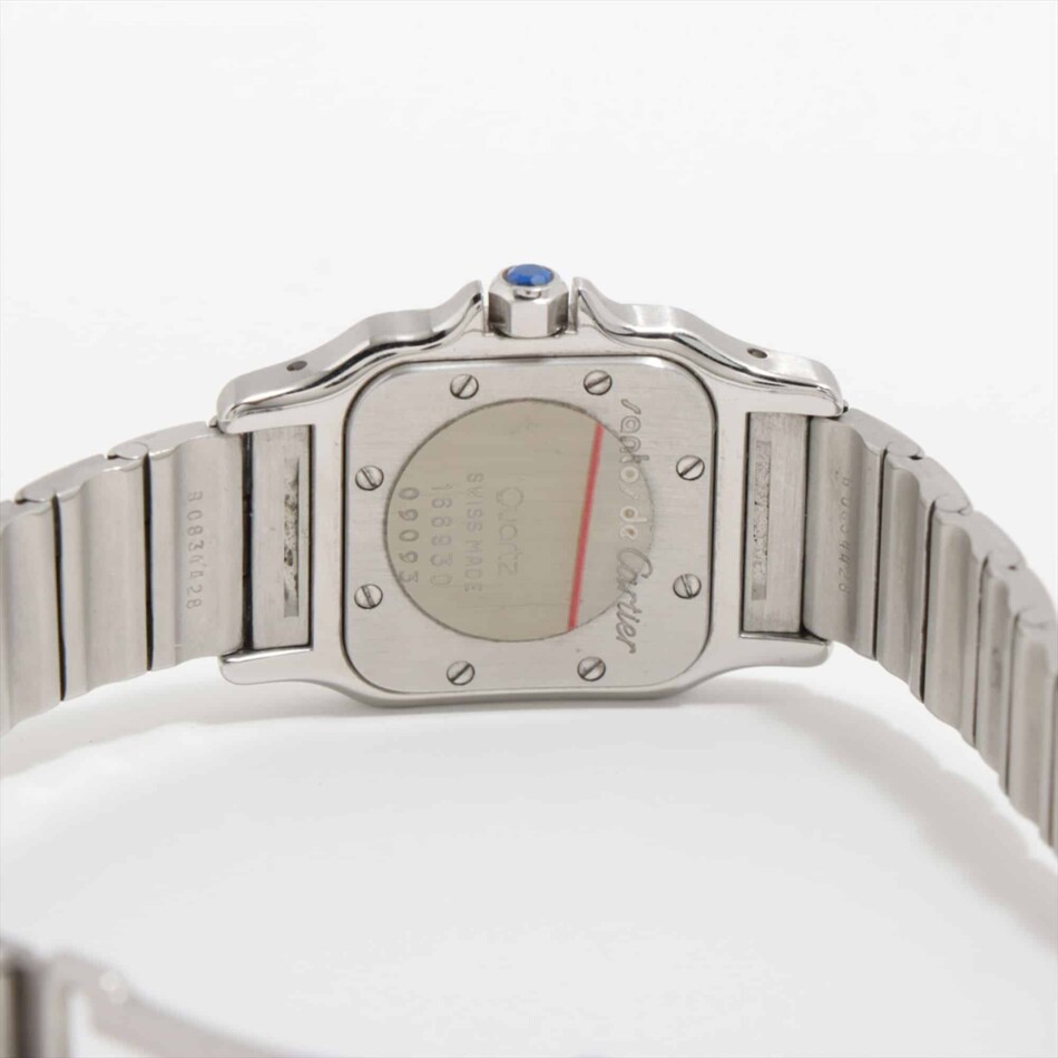 Cartier Santos steel and gold wrist watch with quartz movement.