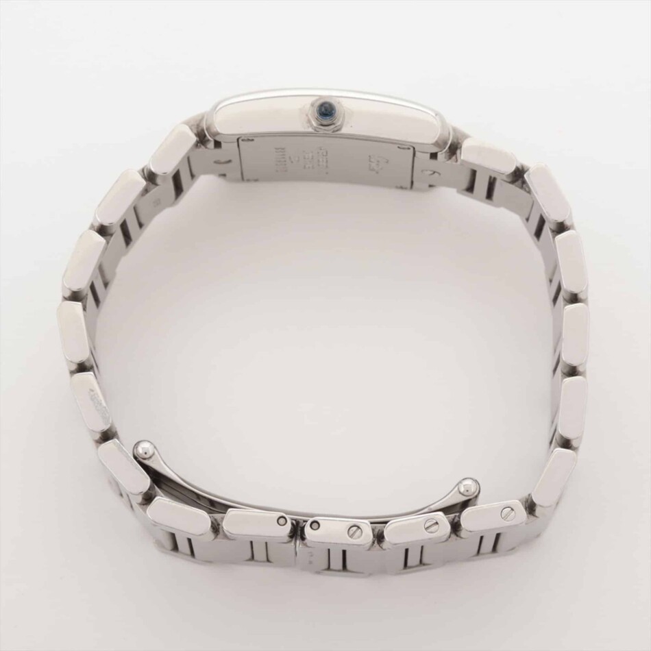 A stylish vintage Cartier Tank Francaise watch in stainless st
