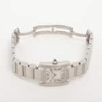 A stylish vintage Cartier Tank Francaise watch in stainless st