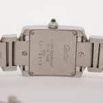 A stylish vintage Cartier Tank Francaise watch in stainless st