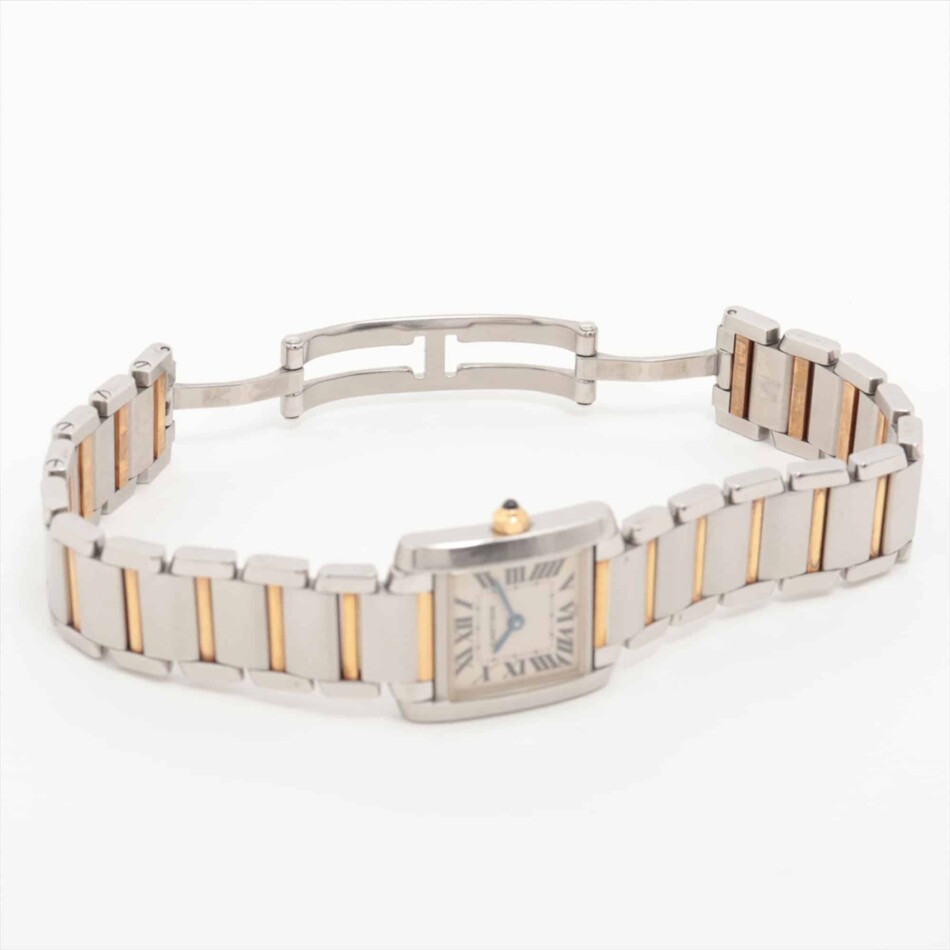A vintage Cartier Tank Francaise watch in 18ct yellow &  steel