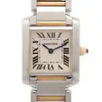 A vintage Cartier Tank Francaise watch in 18ct yellow &  steel