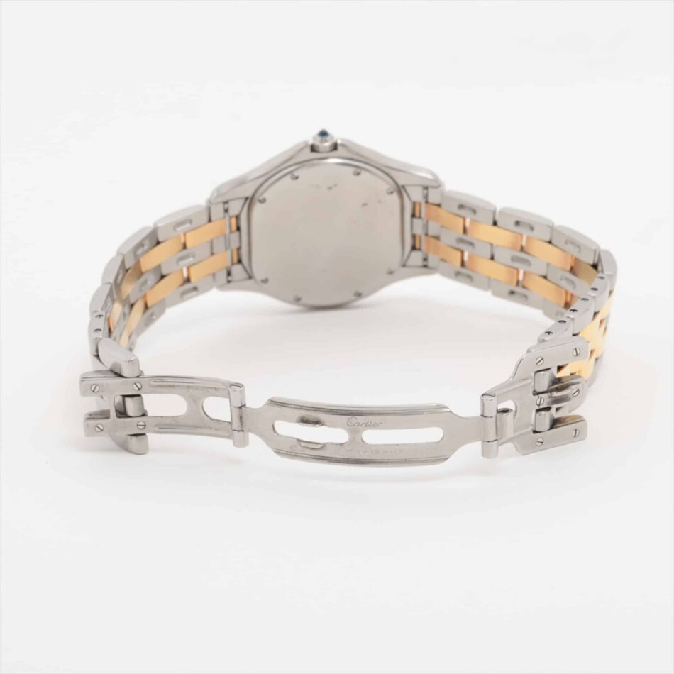 Cartier Cougar steel and gold wrist watch with quartz movement.