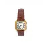 Cartier Ceinture in 18ct Yellow Gold, brown strap