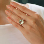 Vintage Mauboussin Gueule d'Amour Aquamarine Ring in White Gold