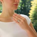Vintage Mauboussin Gueule d'Amour Aquamarine Ring in White Gold
